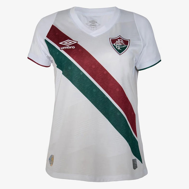 Camisa Fluminense II 24/25  Torcedor Umbro Feminina - Branco+Verde