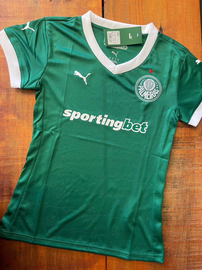 Camisa Palmeiras I 25/26 s/n Torcedor Puma Feminina - Verde