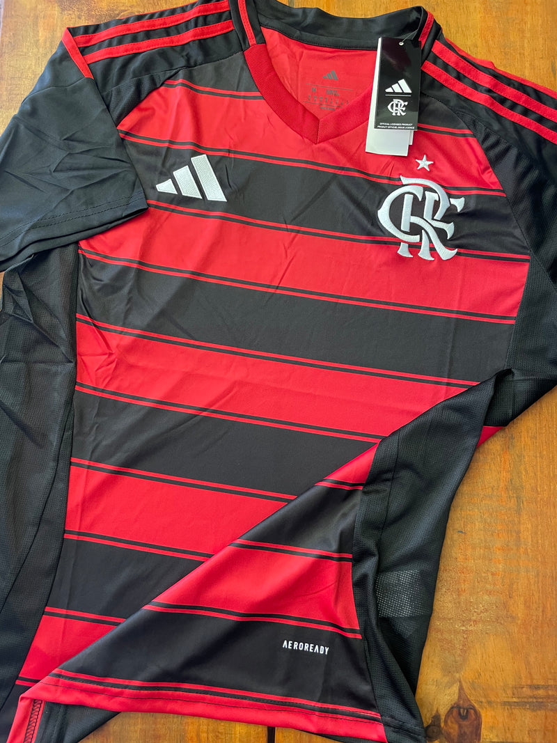 Camisa Flamengo I 25/26 s/n Torcedor Adidas Masculina - Preto
