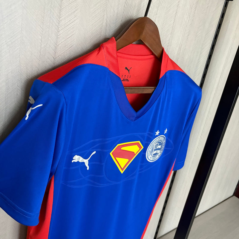 Camisa Superman 2025 Esporte Clube Bahia Azul e Vermelha Masculina