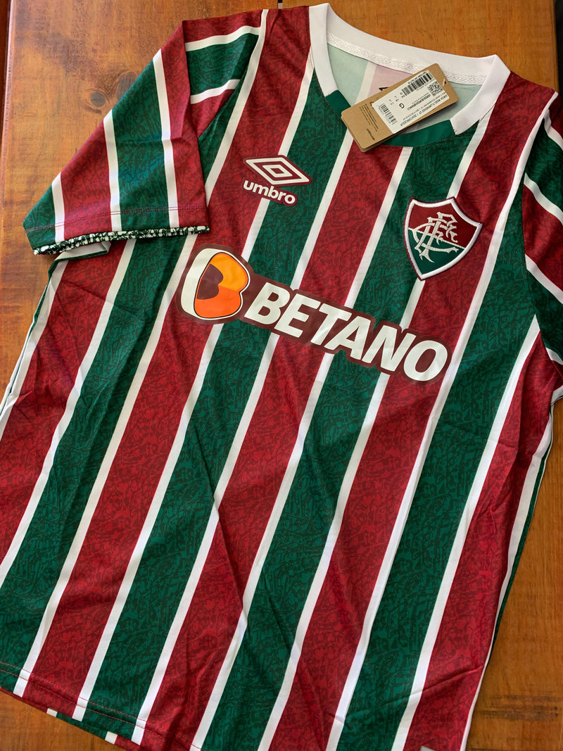 Camisa Fluminense I 24/25 s/n Torcedor Umbro Masculina - Verde+Branco