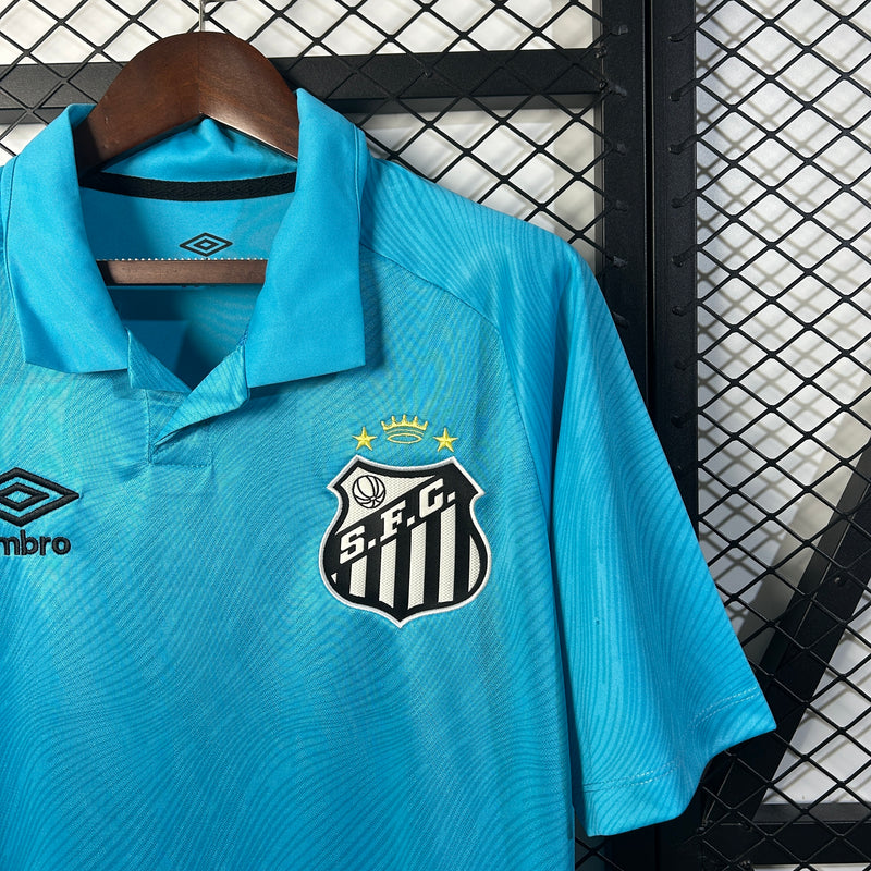 Camisa Santos 25/26 N. 10 Neymar Jr. Torcedor Edição Especial  Masculina - Azul+Preto